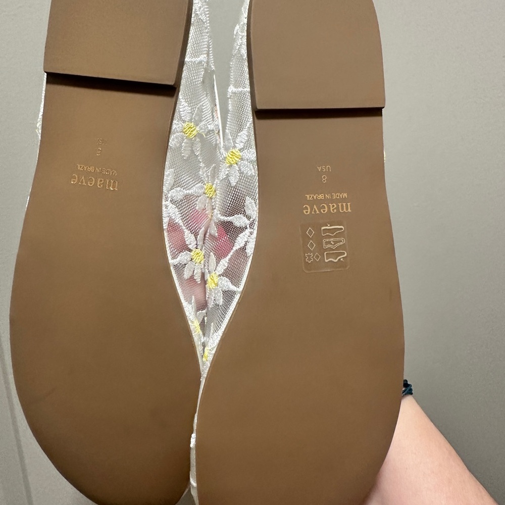 Maeve White Daisy Ballet Flats - Picture 5 of 6